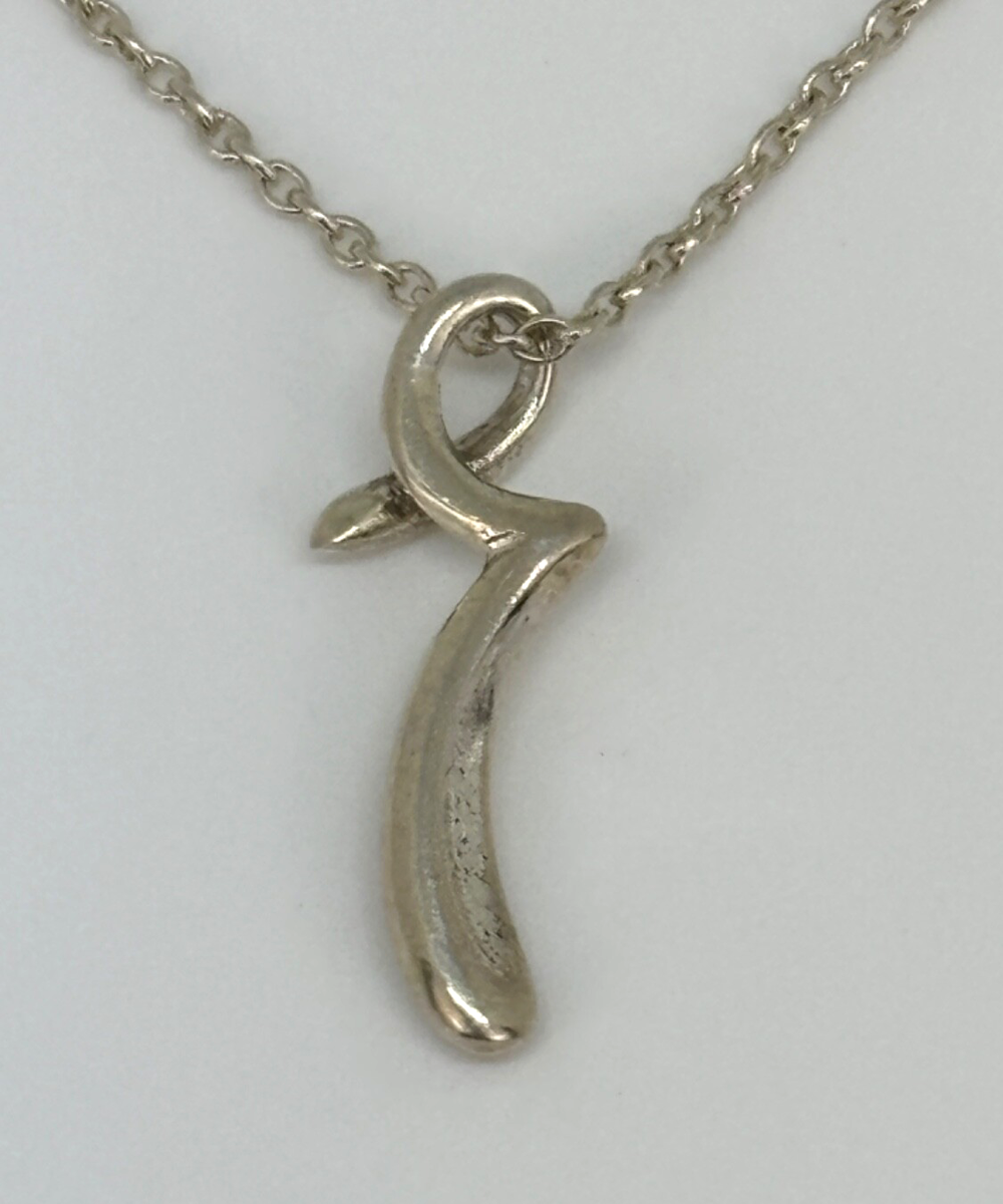TIFFANY & CO Sterling Silver ELSA PERETTI Initial Letter R Pendant