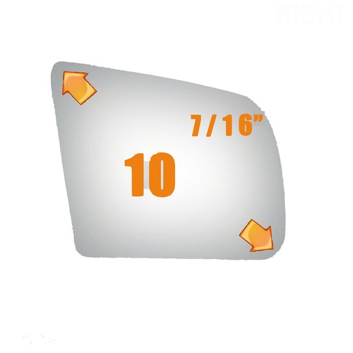 For 07-20 Toyota Tundra Passenger Side RH Replacement Mirror Glass Convex 5263 - Picture 2 of 10