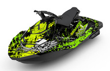 Wrap SEADOO SPARK trixx GRAPHIC KIT 2up + 3up Jet Ski SEA DOO Vinyl limegreen 