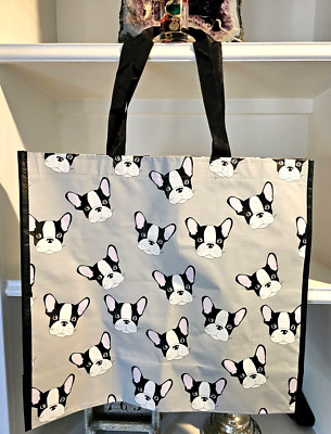 French Bullbog / Boston Terrier 4 Pk Reusable Shopping Bags Burlington