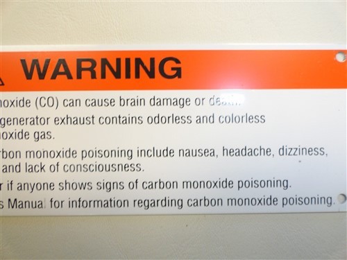 CARBON MONOXIDE METAL WARNING SIGN PLAQUE 7" X 2 1/4" MARINE BOAT - Picture 4 of 4