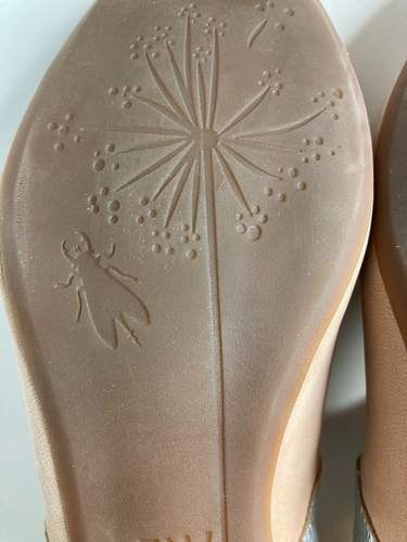 Zapatos sin cordones FLY London beige/rosa gamuza cuero plata tacón bloque 1,75" talla 8,5 - Imagen 13 de 22