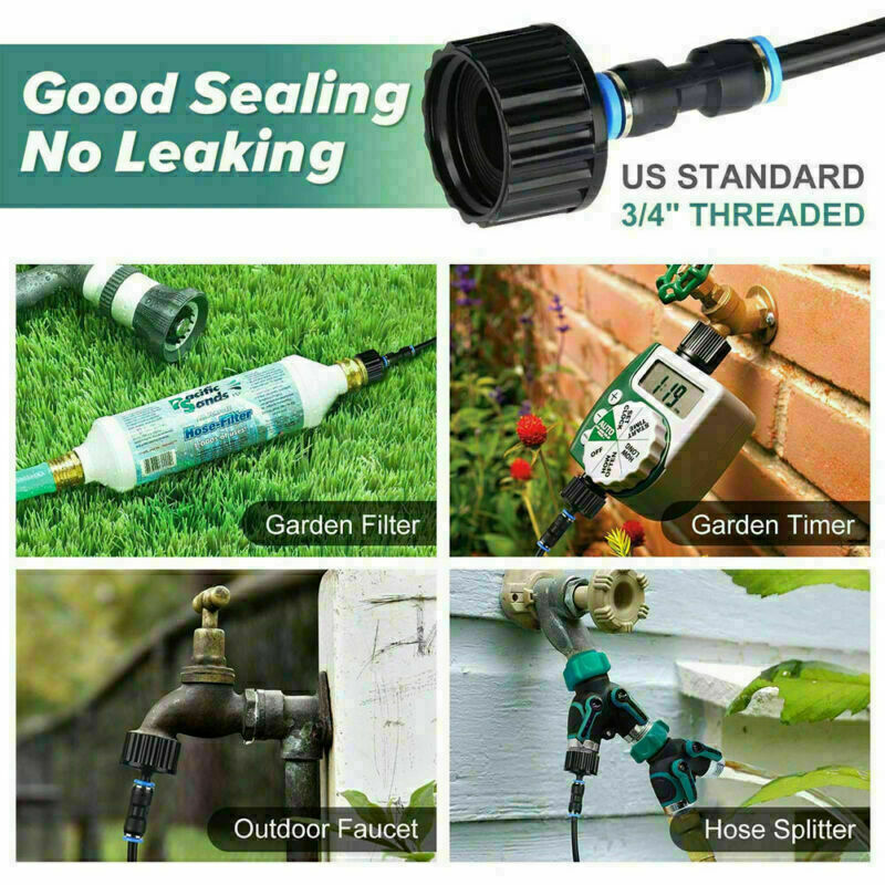 50Ft Misting Cooling System Patio Garden Mister Nozzle Irrigation Water