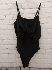 A New Day Bodysuit, Black, Womens, Large