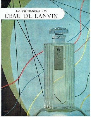 Advertising 049 1951 Eau de Lanvin Perfume 2 by Jahan
