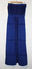 Shinestar Women XL Royal Blue Knit Strapless Maxi Dress