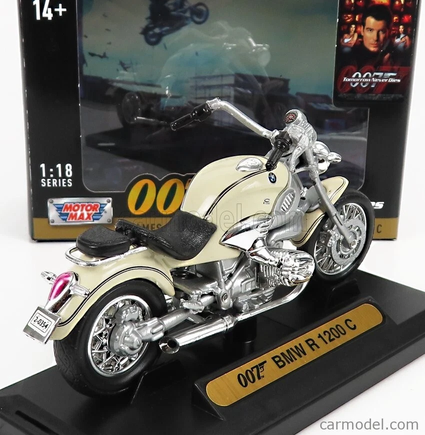 MOTOR MAX 1/18 JAMES BOND 007 BMW R1200C MOTORCYCLE/BIKE "TOMORROW NEVER DIES" - Image 2 of 4