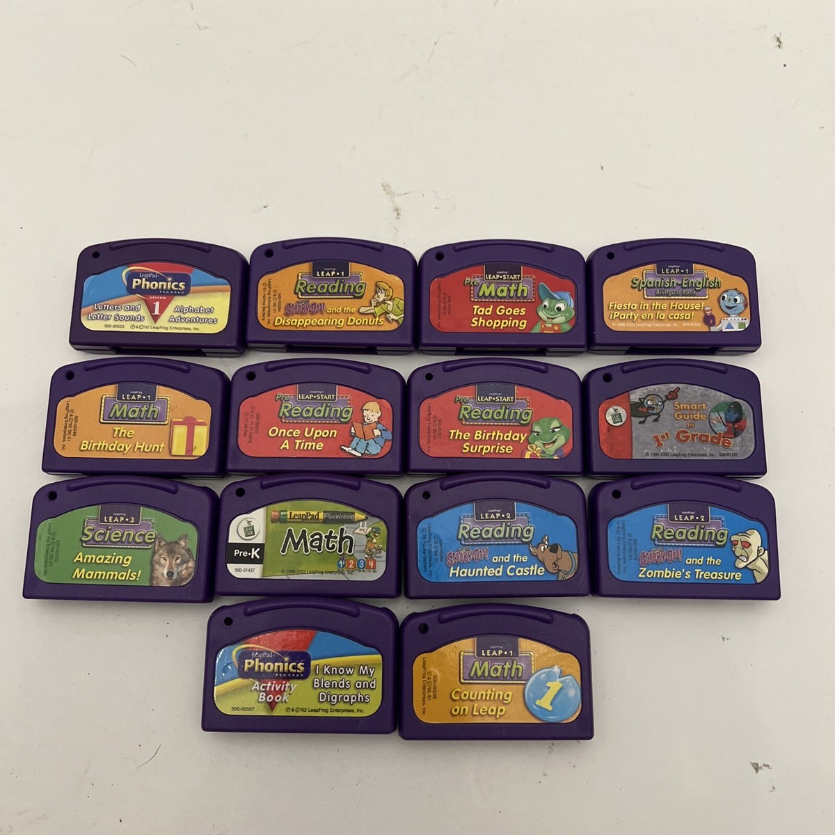Lot of 14 LeapFrog LeapPad Learning Game Cartridges Math Reading
