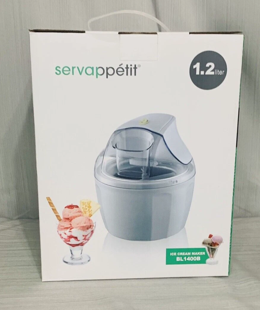 Electric Sorbet Frozen Desert Yogurt & Ice Cream Maker 1.2 liter NIB, Servappeti
Opens in a new wind