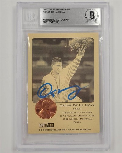 Oscar De La Hoya signed Authenticated Ink penny card auto AuthInk ...