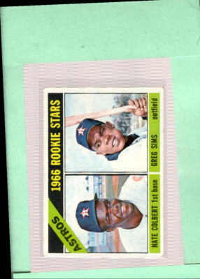 1966 Topps #596 Nate Colbert/Greg Sims EX+ Excellent+ RC Rookie SP Astr ID:48681