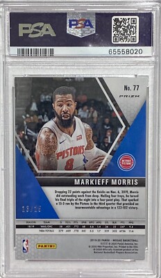 2019 Panini Mosaic #77 Markieff Morris NBA White Mosaic #13/25 PSA