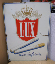 50er 60er Lux Werbeschild Pressholz Plakat 51x36 Zigaretten Reklame 50s 60s