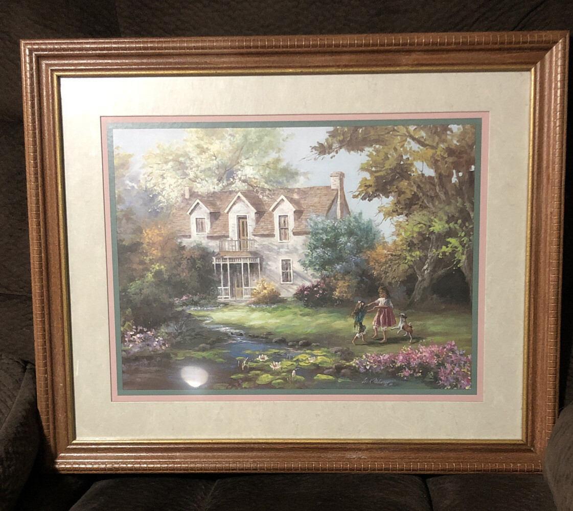Home Interior Lee K. Parkinson 1989 Framed and Matted Print