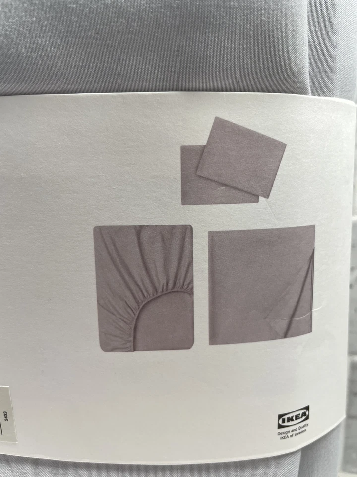IKEA BANDPALPMAL Sheet Set Light Gray  Full/Double 005.775.58 - Image 4 of 4