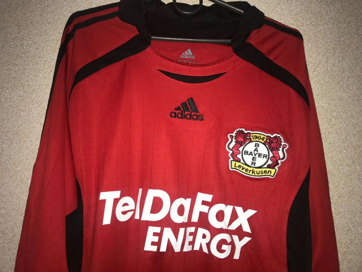 【珍品】adidas Bayer Leverkusen サッカーシャツ L 2007-08 Bayer Leverkusen Match Issue Home L/S Shirt #16