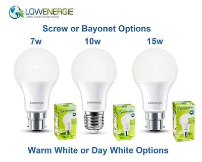 LOWENERGIE Energy Saving LED Light Bulbs bayonet B22 B15 E14 E27 cap stick spiral lamp