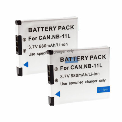 2 Baterías PATONA NB-11L 550mAh Compatibles Con Canon Ixus, PowerShot, ELPH - Repuesto Para Cámaras Digitales