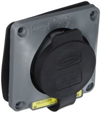 Locking Devices, Twist-Lock, Watertight Safety Shroud, Flanged Inle, 0A 15V,