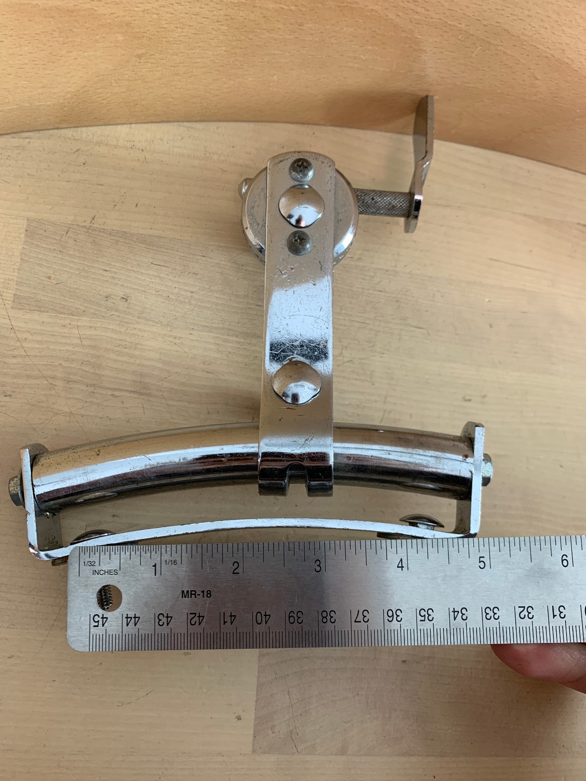 PEARL 60s Vtg RAIL MOUNT Bass Drum Bracket Rack Tom Holder Part Japan 4.25" Hole