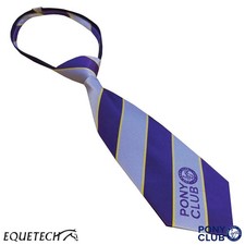Official Pony Club Ready-Tied Members Tie  Zipper Tie  High Quality Woven Fabric