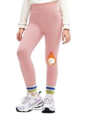 Girls Fleece Lined Leggings Thermal Full Length Pants Winter Warm Stretchy At...