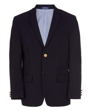 IZOD Big Boy's Brass Button Blazer Jacket Blazer, Blue Indigo, 14