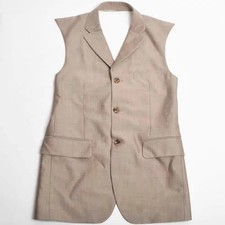 COMME des GARCONS Homme Deux Gray Wool Vest S Used Japan Mode 19SS