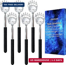 6 Pcs Back Scratcher Extendable,Metal Bear Claws Back Scratchers,Backscratche fo