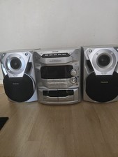 Panasonic SA-AK18 5 CD Changer Dual Deck Cassette Tape Stereo Hi-Fi System
