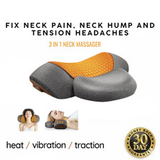 neck Massager with heat traction vibration Orthopedic Cervical Neck Thera Pillow