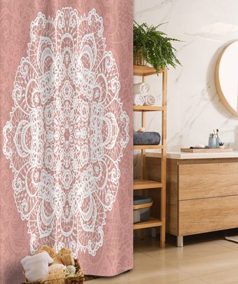 Mandala Stall Shower Curtain, Lace Style of Vector Mandala with The Vintage a...