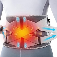 Cordless Heating Pad with Vibration Massage for Back Pain Relief, 10000mAh Lo...