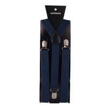 Adult Solid Color Suspenders for Men Women - Dress Shirt Pants Braces Straps for