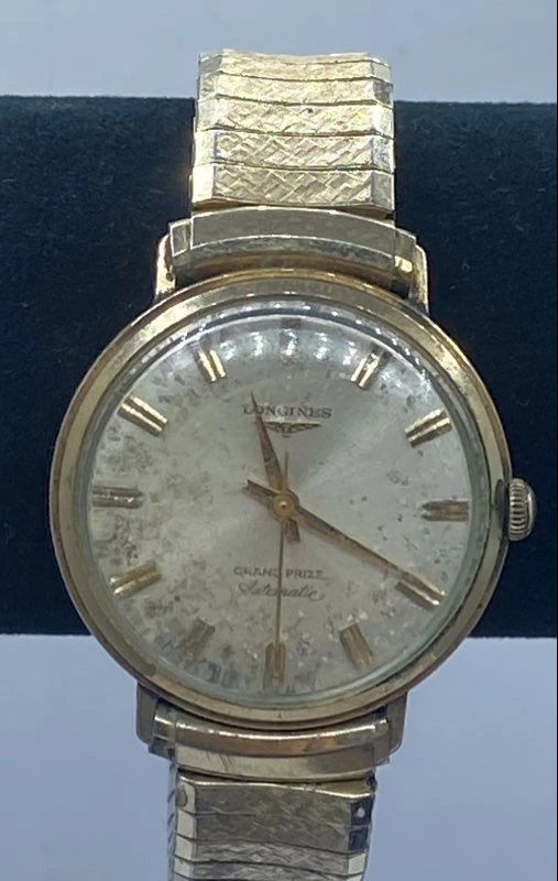 Reloj Longines Hombre 35mm Automático Oro 10K Lleno Gran Premio #5003 61g Foto 3 de 4