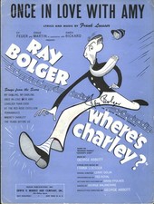 RAY BOLGER - SHEET MUSIC SIGNED