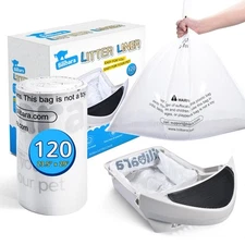 Litter Box Liner Bag Compatible with Cat litter Box 3 and 4, 120 Pack - Extra...