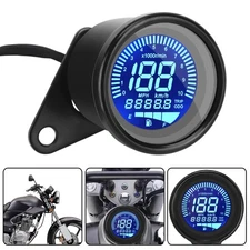 Digital LED LCD Odometer Fuel Gauge Meter Tachometer Motorcycle  Speedometer