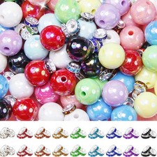250 Pcs Beads for Pens 12mm/8mm, 50 Multicolored Beads 200 Spacer Seads