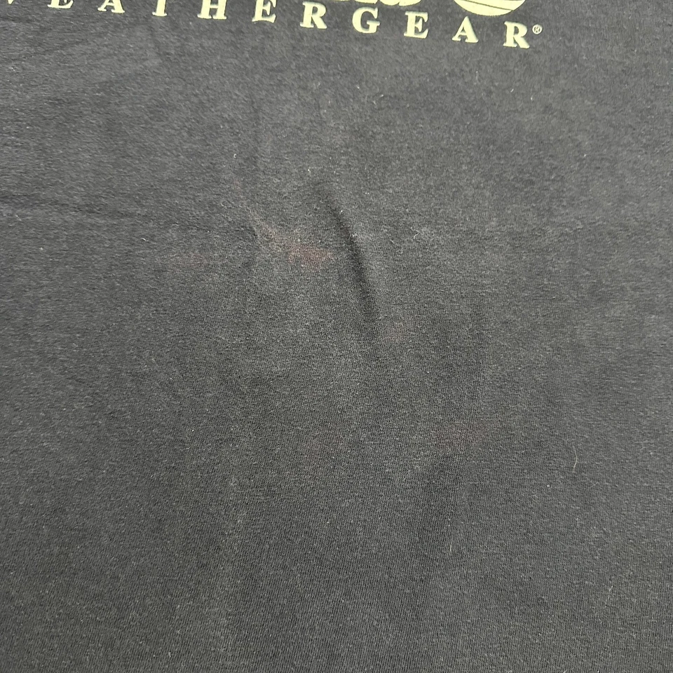 Camisa masculina vintage Timberland Weathergear grande marinha feita nos EUA gráfica anos 90 - Imagem 2 de 4