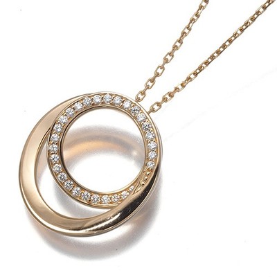 Auth Cartier Necklace Diamond Etincelle de Cartier 18K 750 Rose Gold