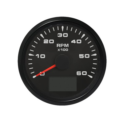 #ad Tachometer Tacho Gauge 6000RPM for Auto Marine Yacht Vehicle with 8 Colors Ba... $61.47