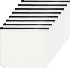 3 Holes Clear PVC Zipper Binder Pocket Insert Pages Letter Size, 8 1/2"X 11 Loos