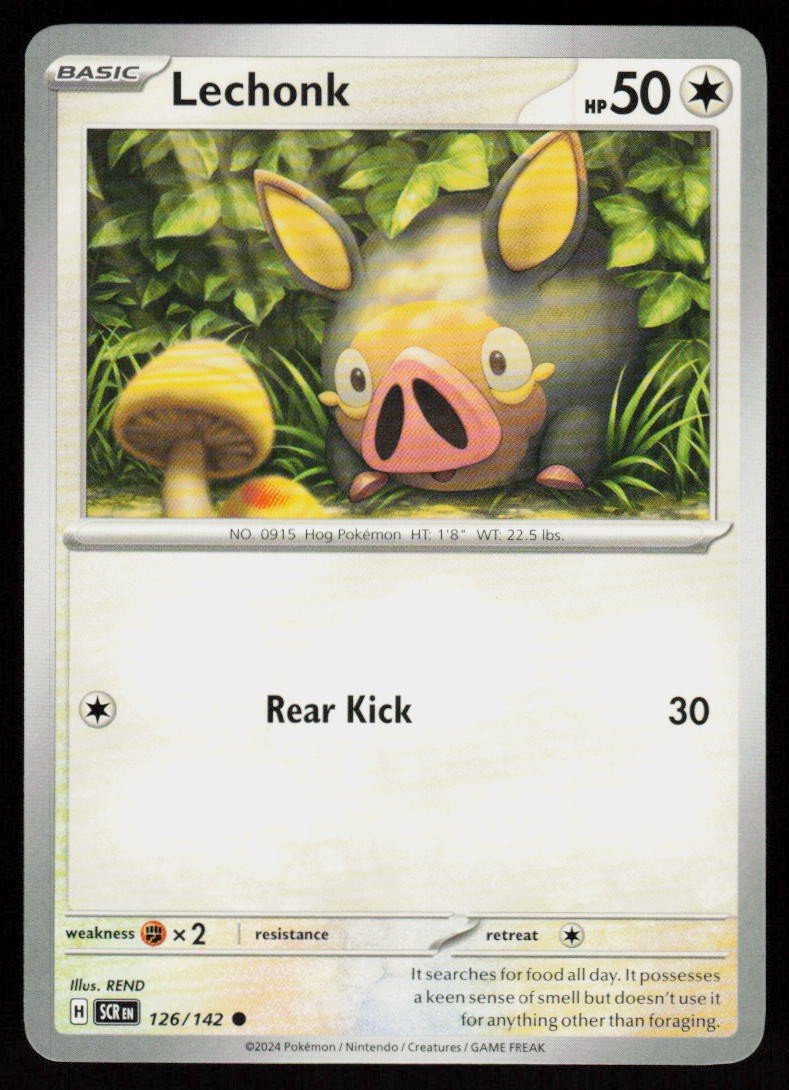 Lechonk 126/142 Common Stellar Crown Pokemon Near Mint