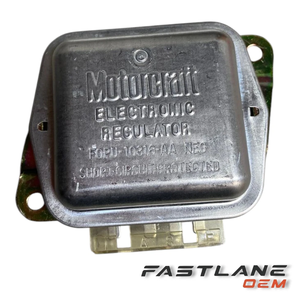1980-1992 FORD FAIRMONT/FESTIVA/MUSTANG REGULADOR DE TENSÃO NOVO FABRICANTE DE EQUIPAMENTO ORIGINAL F0PZ-10316-A - Imagem 2 de 4