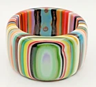 SoBral Jackie Brazil Wide Multi Coloured Bracelet Bangle pop art