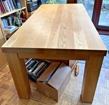 Large Solid Oak Wooden Dining Table/Desk Rather Heavy 90x 180x 76cm