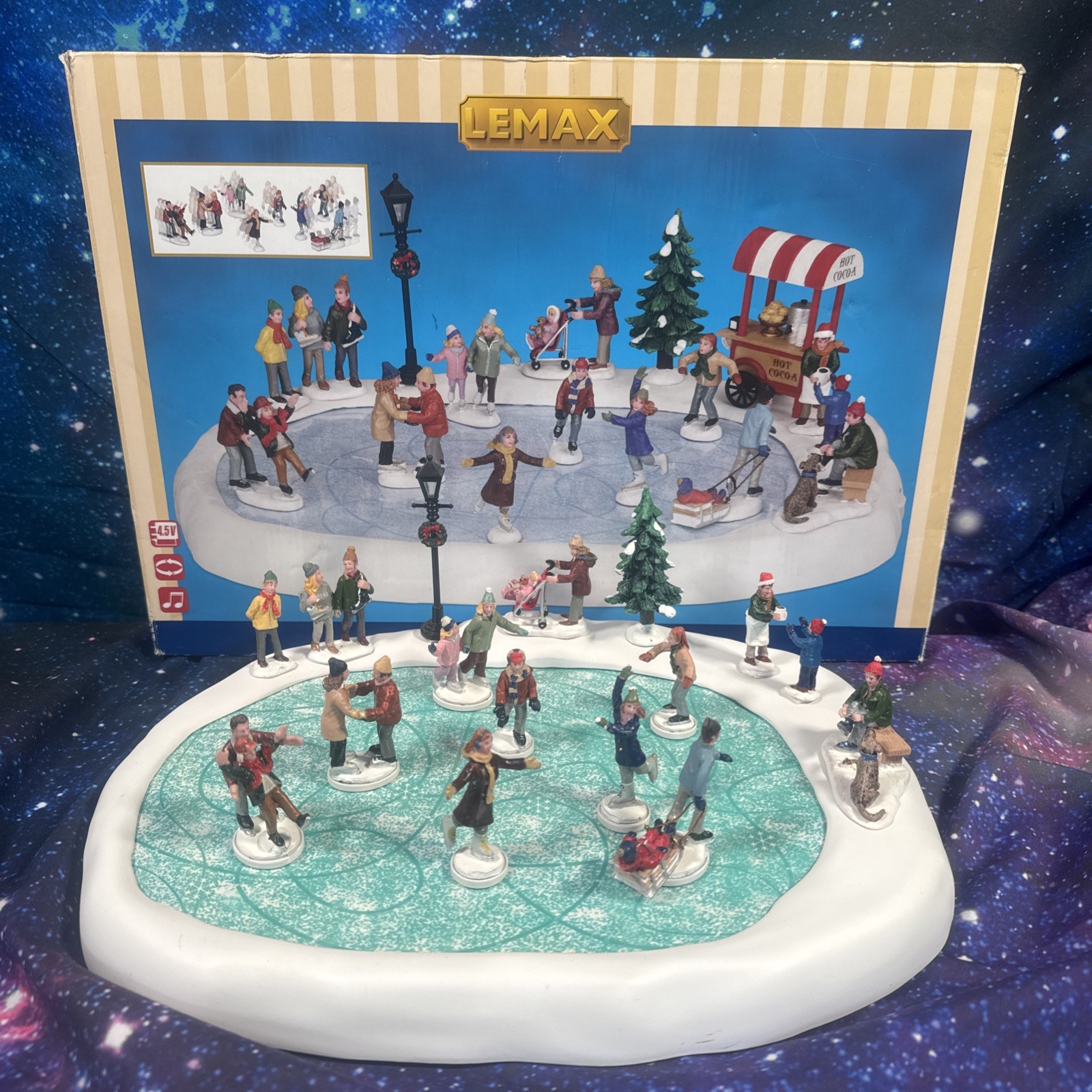 LEMAX Animated Skating Pond Christmas Decoration with Motion but No Sound