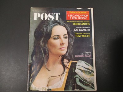 Saturday Evening Post December 3 1966 Elizabeth Taylor Tom Wolfe Joe Namath