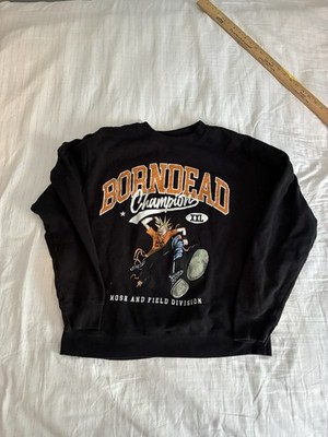 Born Dead Clothing Mosh and Field Division Sweatshirt Crewneck Mens Medium Black